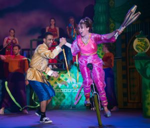 cbeebies-stars-abe-jarman-aladdin-and-jane-deane-slave-of-the-ring-take-to-the-stage-of-the-waddon-theatre-for-aladdin-credit-james-spicer-e1481818825644